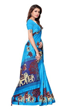 Women's Khadi Kalamkari Printed Saree With Blouse
