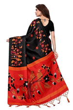 Womens Khadi Kalamkari Printed Saree With Blouse