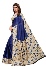 Women's Khadi Kalamkari Printed Saree With Blouse