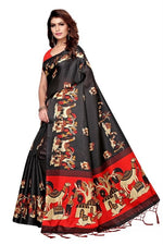 Women's Khadi Kalamkari Printed Saree With Blouse