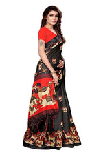 Women's Khadi Kalamkari Printed Saree With Blouse