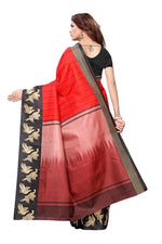 Womens Khadi Kalamkari Printed Saree With Blouse