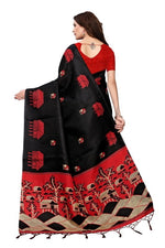 Womens Khadi Kalamkari Printed Saree With Blouse