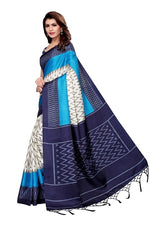 Khadi Kalamkari Silk Black Saree in printed pattern With Blouse