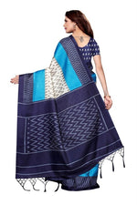 Khadi Kalamkari Silk Black Saree in printed pattern With Blouse