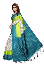Khadi Kalamkari Silk Black Saree in printed pattern With Blouse