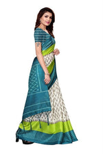 Khadi Kalamkari Silk Black Saree in printed pattern With Blouse