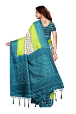 Khadi Kalamkari Silk Black Saree in printed pattern With Blouse