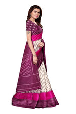 Khadi Kalamkari Silk Black Saree in printed pattern With Blouse