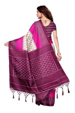 Khadi Kalamkari Silk Black Saree in printed pattern With Blouse