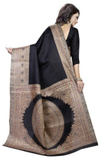 Womens Khadi Kalamkari Printed Saree With Blouse