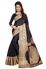Womens Khadi Kalamkari Printed Saree With Blouse
