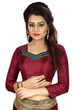 Womens Khadi Kalamkari Printed Saree With Blouse