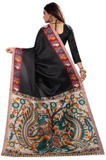 Womens Khadi Kalamkari Printed Saree With Blouse