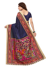 Womens Khadi Kalamkari Printed Saree With Blouse