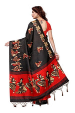 Women's Khadi Kalamkari Printed Saree With Blouse