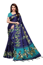 Women's Khadi Kalamkari Printed Saree With Blouse