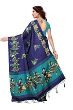 Women's Khadi Kalamkari Printed Saree With Blouse