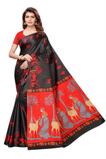 Women's Khadi Kalamkari Printed Saree With Blouse