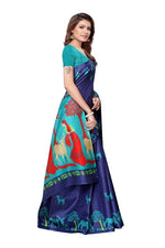 Womens Khadi Kalamkari Printed Saree With Blouse