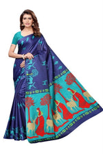 Women's Khadi Kalamkari Printed Saree With Blouse
