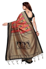Womens Mysore Art Printed Silk Saree With Blouse