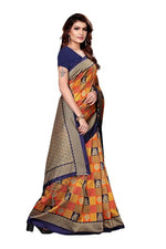 Womens Mysore Art Printed Silk Saree With Blouse