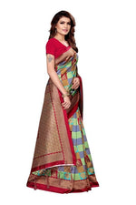 Women's Mysore Art Printed Silk Saree With Blouse