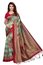 Women's Mysore Art Printed Silk Saree With Blouse