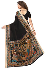 Women's Khadi Kalamkari Printed Saree With Blouse