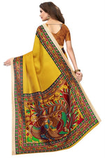 Womens Khadi Kalamkari Printed Saree With Blouse