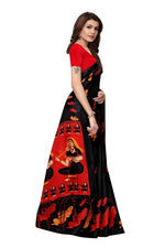 Women's Khadi Kalamkari Printed Saree With Blouse