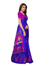 Women's Khadi Kalamkari Printed Saree With Blouse