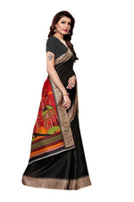 Women's Khadi Kalamkari Printed Saree With Blouse