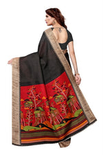 Women's Khadi Kalamkari Printed Saree With Blouse