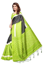 Womens Khadi Kalamkari Printed Saree With Blouse