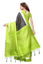 Womens Khadi Kalamkari Printed Saree With Blouse