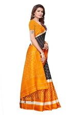 Womens Khadi Kalamkari Printed Saree With Blouse