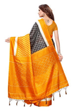Womens Khadi Kalamkari Printed Saree With Blouse