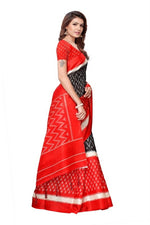 Womens Khadi Kalamkari Printed Saree With Blouse