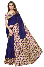 Women's Khadi Kalamkari Printed Saree With Blouse