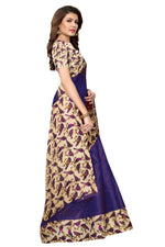 Womens Khadi Kalamkari Printed Saree With Blouse