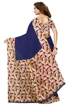 Women's Khadi Kalamkari Printed Saree With Blouse