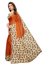 Women's Khadi Kalamkari Printed Saree With Blouse