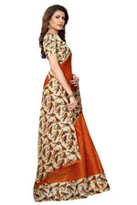 Women's Khadi Kalamkari Printed Saree With Blouse