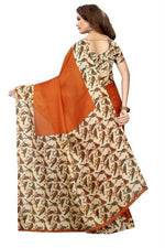 Women's Khadi Kalamkari Printed Saree With Blouse