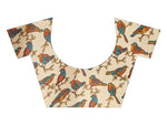 Women's Khadi Kalamkari Printed Saree With Blouse