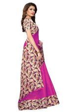 Women's Khadi Kalamkari Printed Saree With Blouse