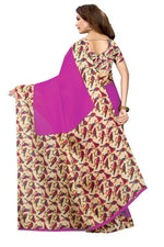 Women's Khadi Kalamkari Printed Saree With Blouse