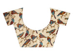 Women's Khadi Kalamkari Printed Saree With Blouse